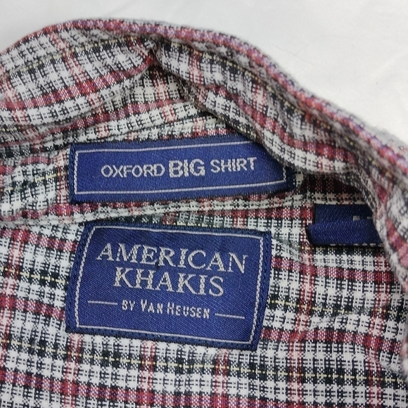 American Khakis by Van Heusen mens medium button down long sleeve shirt - Picture 2 of 9